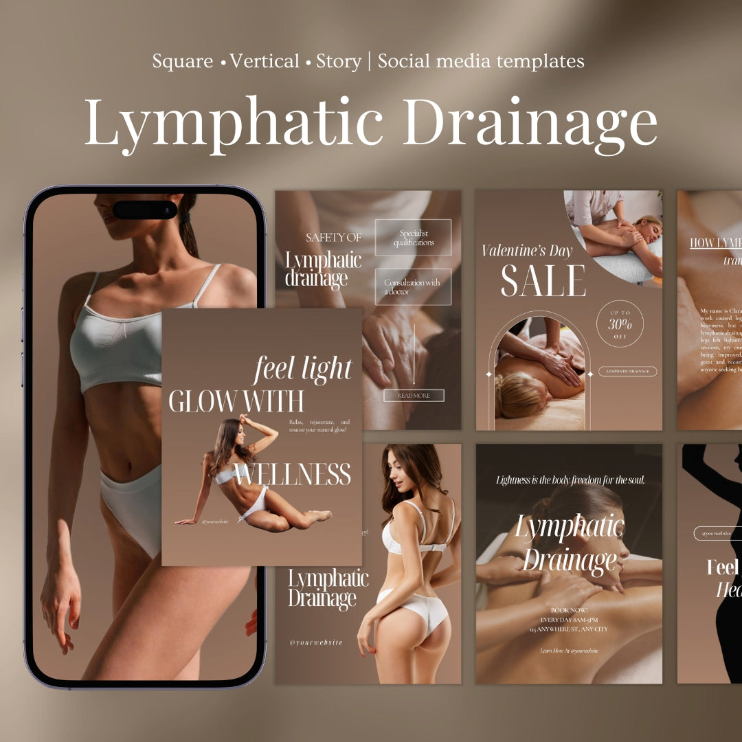 Lymphatic Drainage social media templates