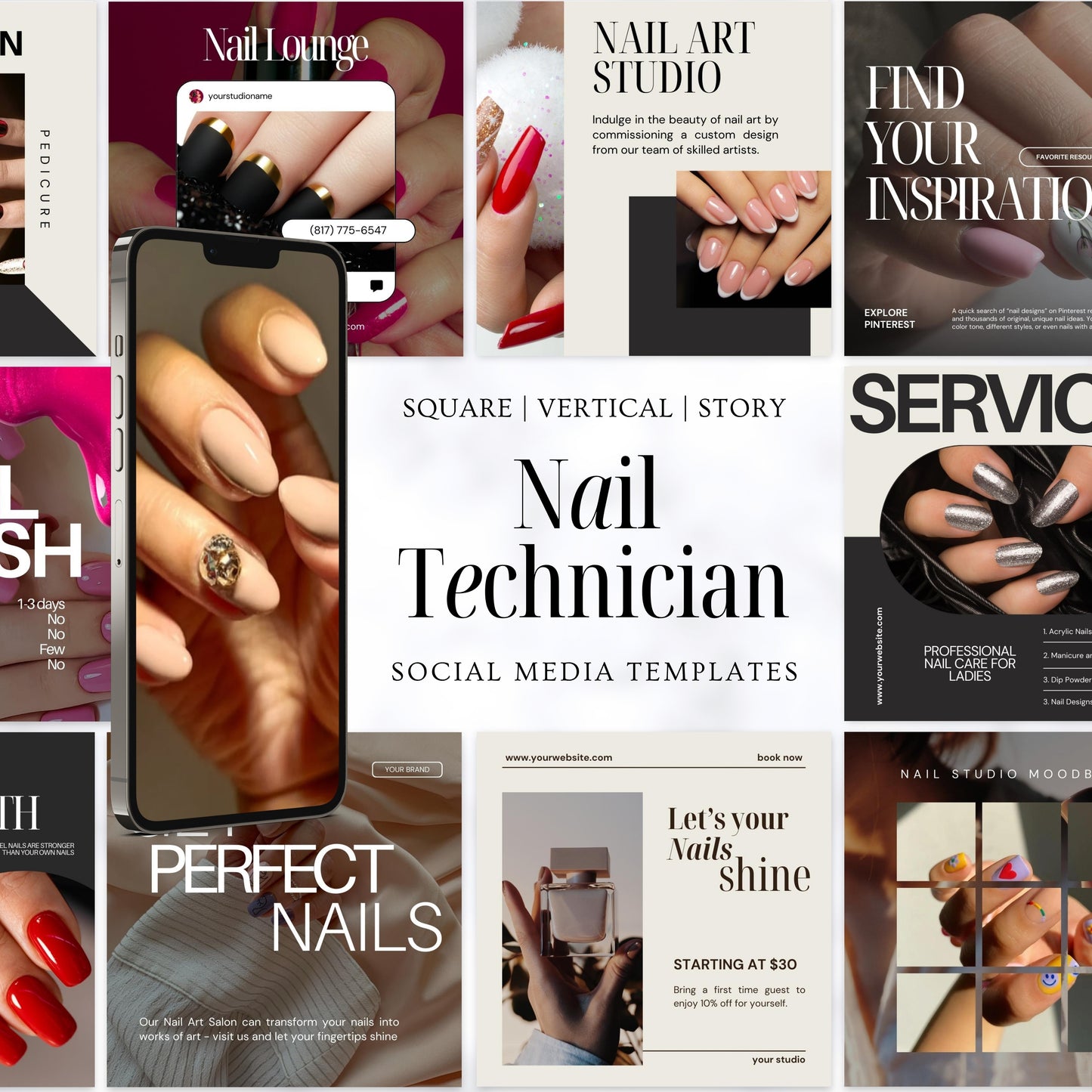 Nail Technician Instagram Templates