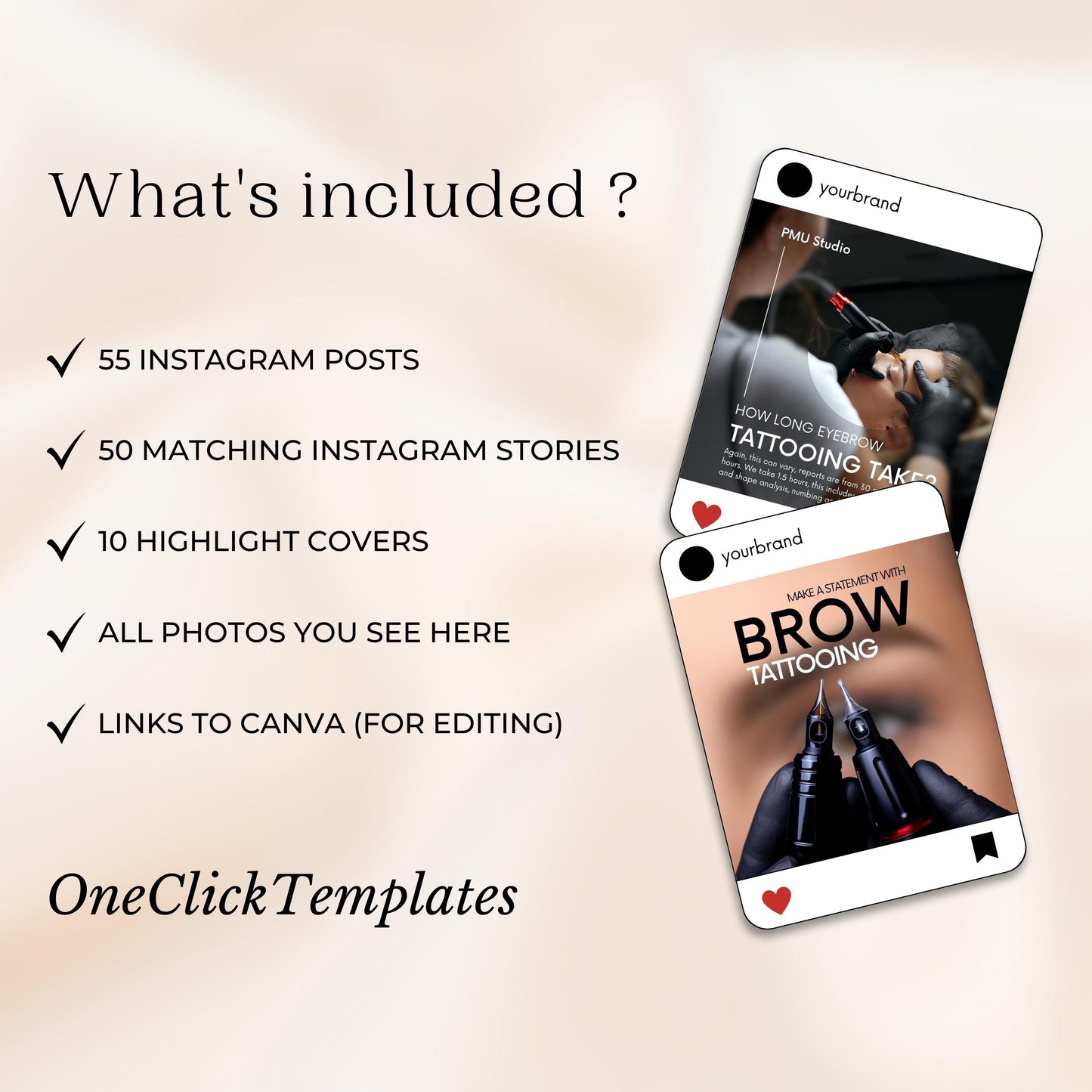 110 Eyebrow Tattoo Instagram Templates