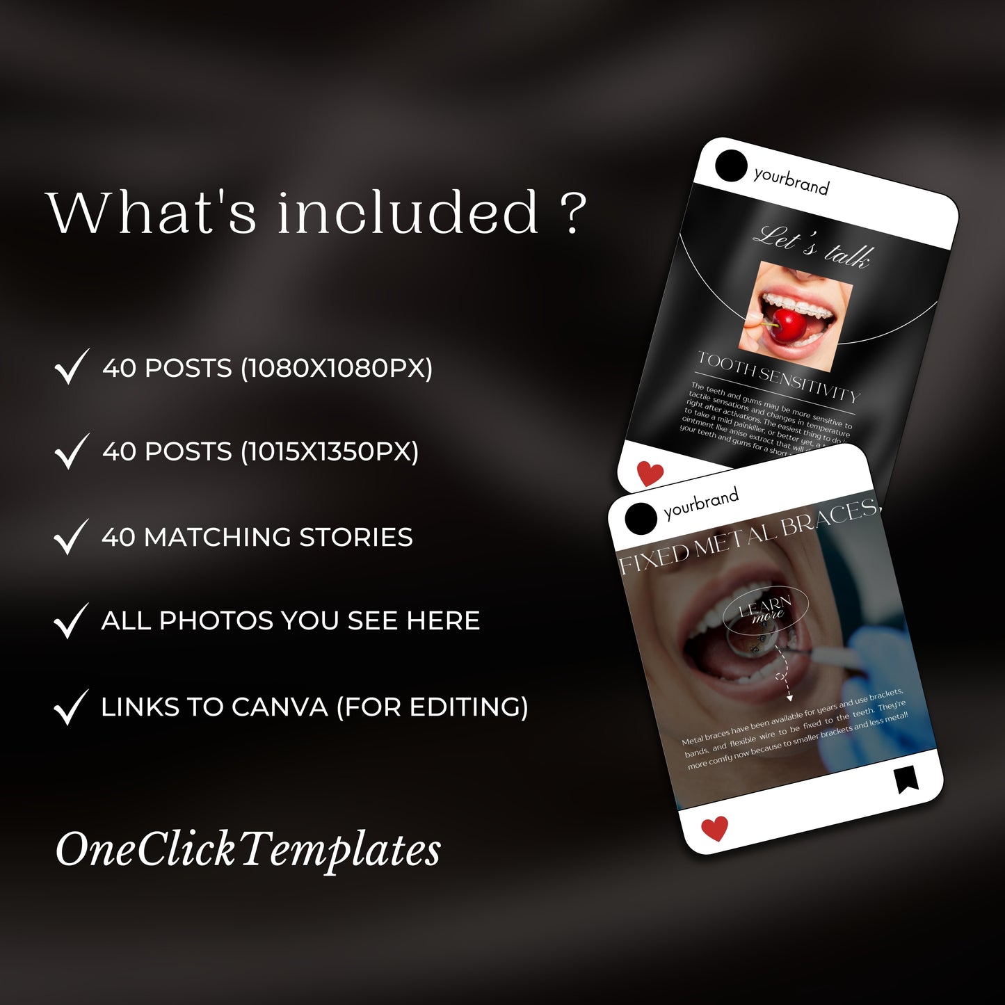 80 Dental Braces Instagram Templates