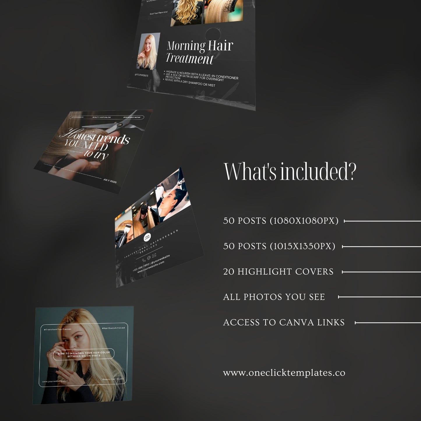 Black HairStylist Instagram Templates