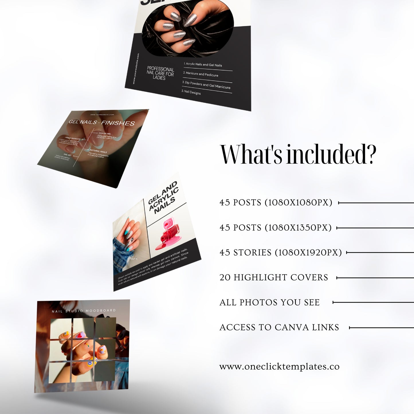 Nail Technician Instagram Templates