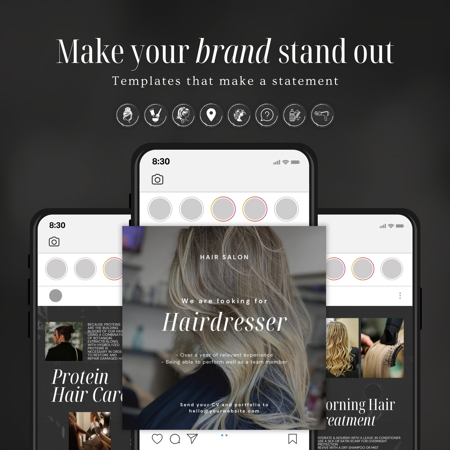 Black HairStylist Instagram Templates