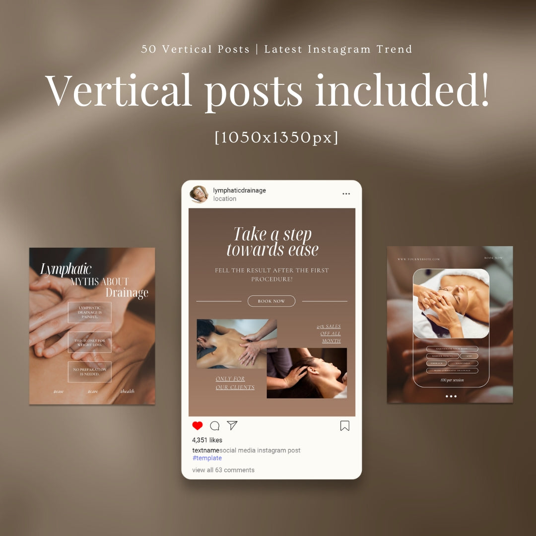 Lymphatic Drainage social media templates
