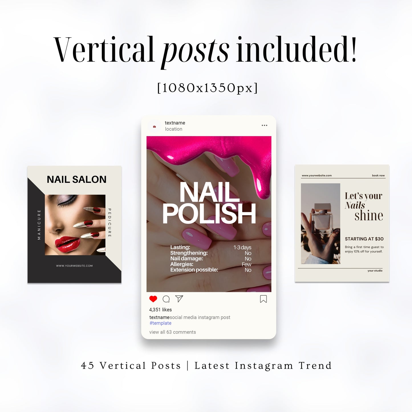 Nail Technician Instagram Templates