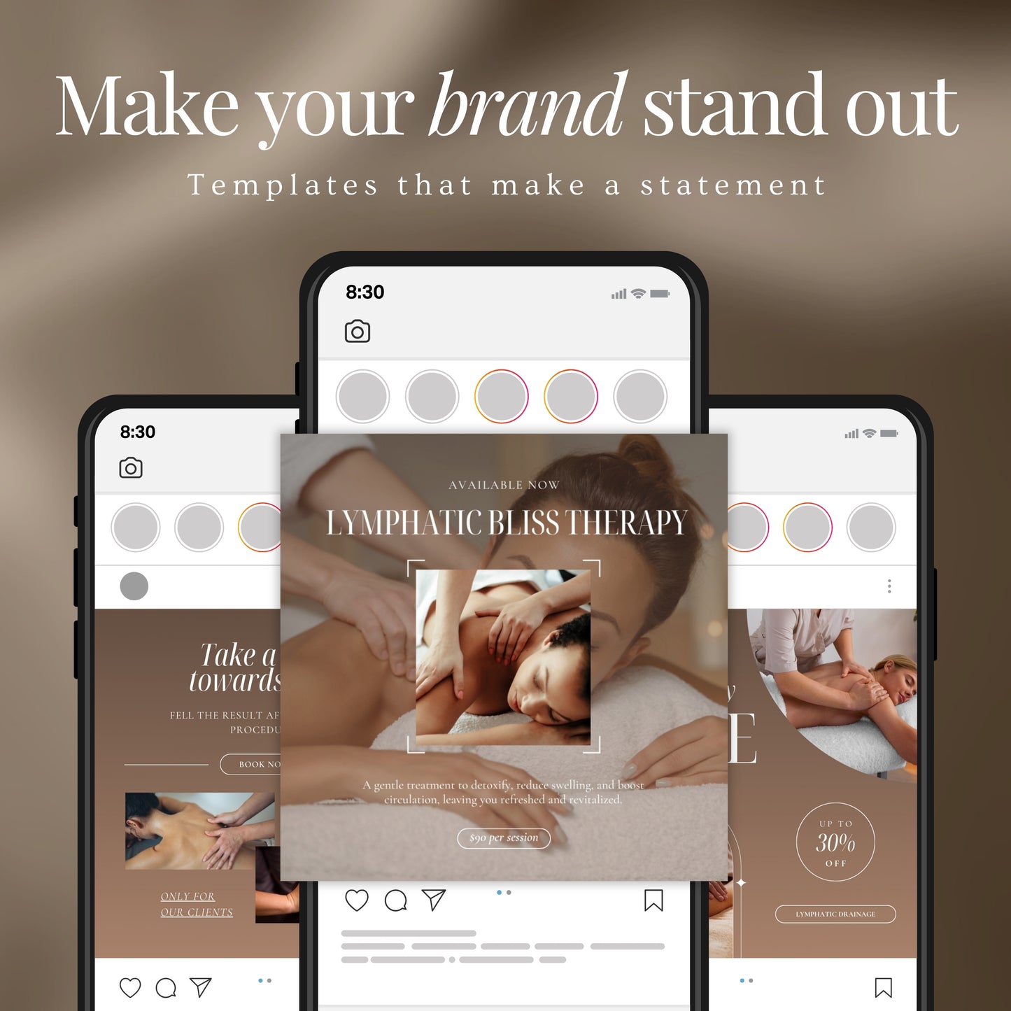 Lymphatic Drainage social media templates