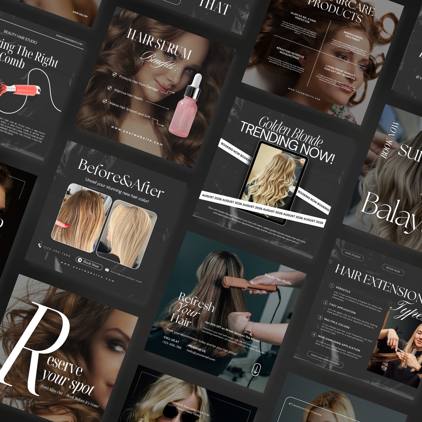 Black HairStylist Instagram Templates