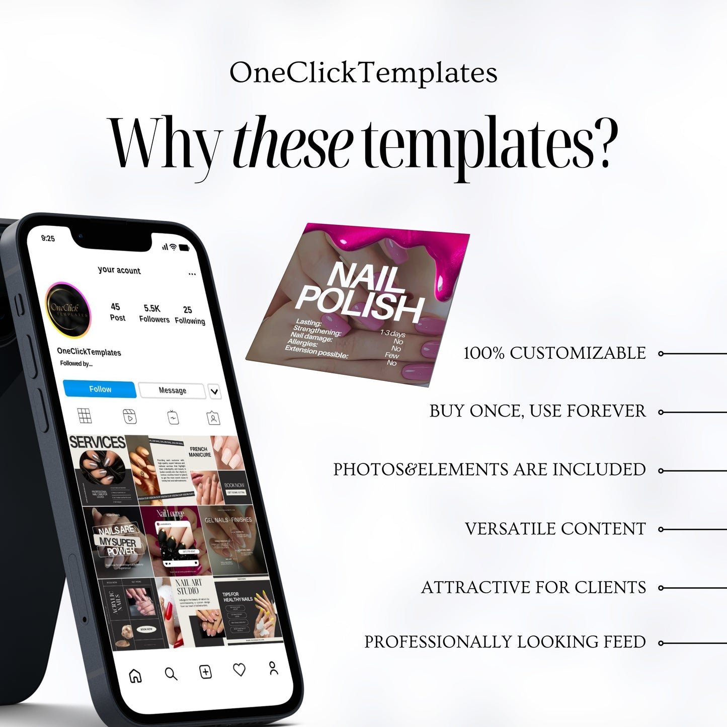Nail Technician Instagram Templates
