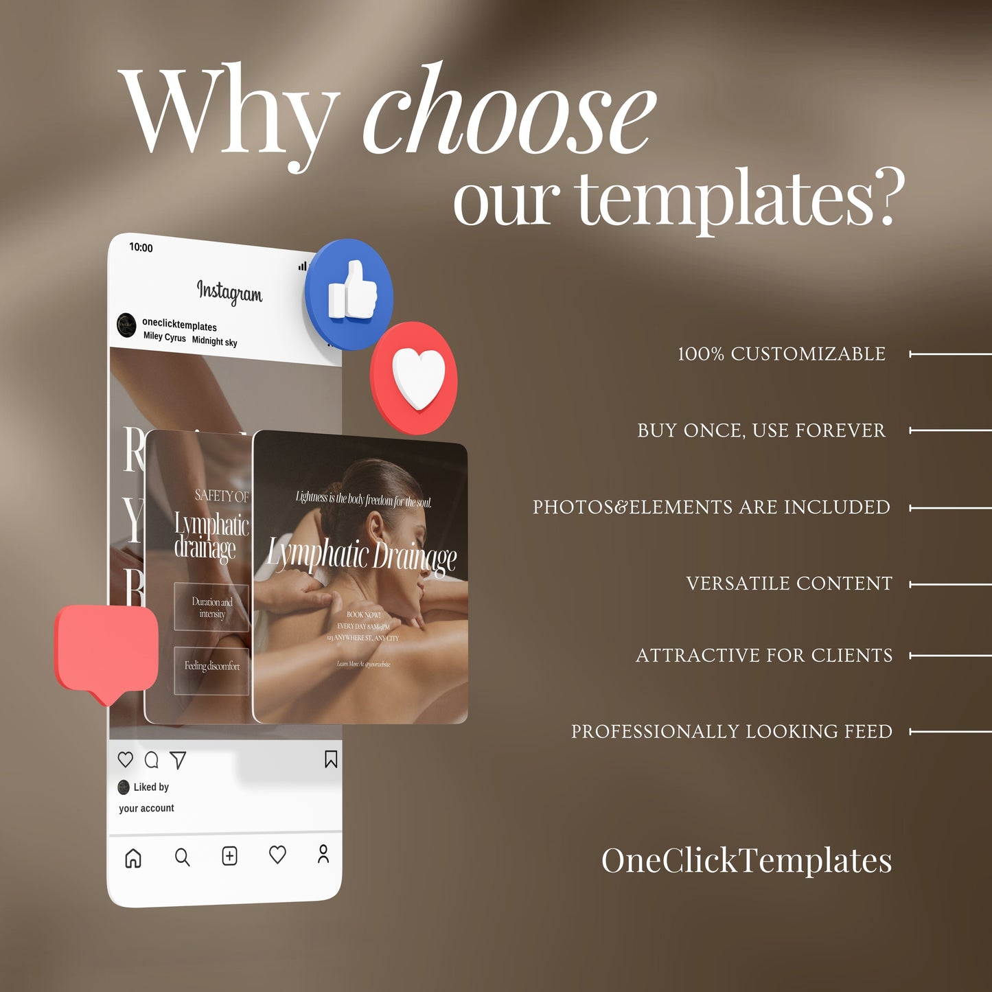 Lymphatic Drainage social media templates