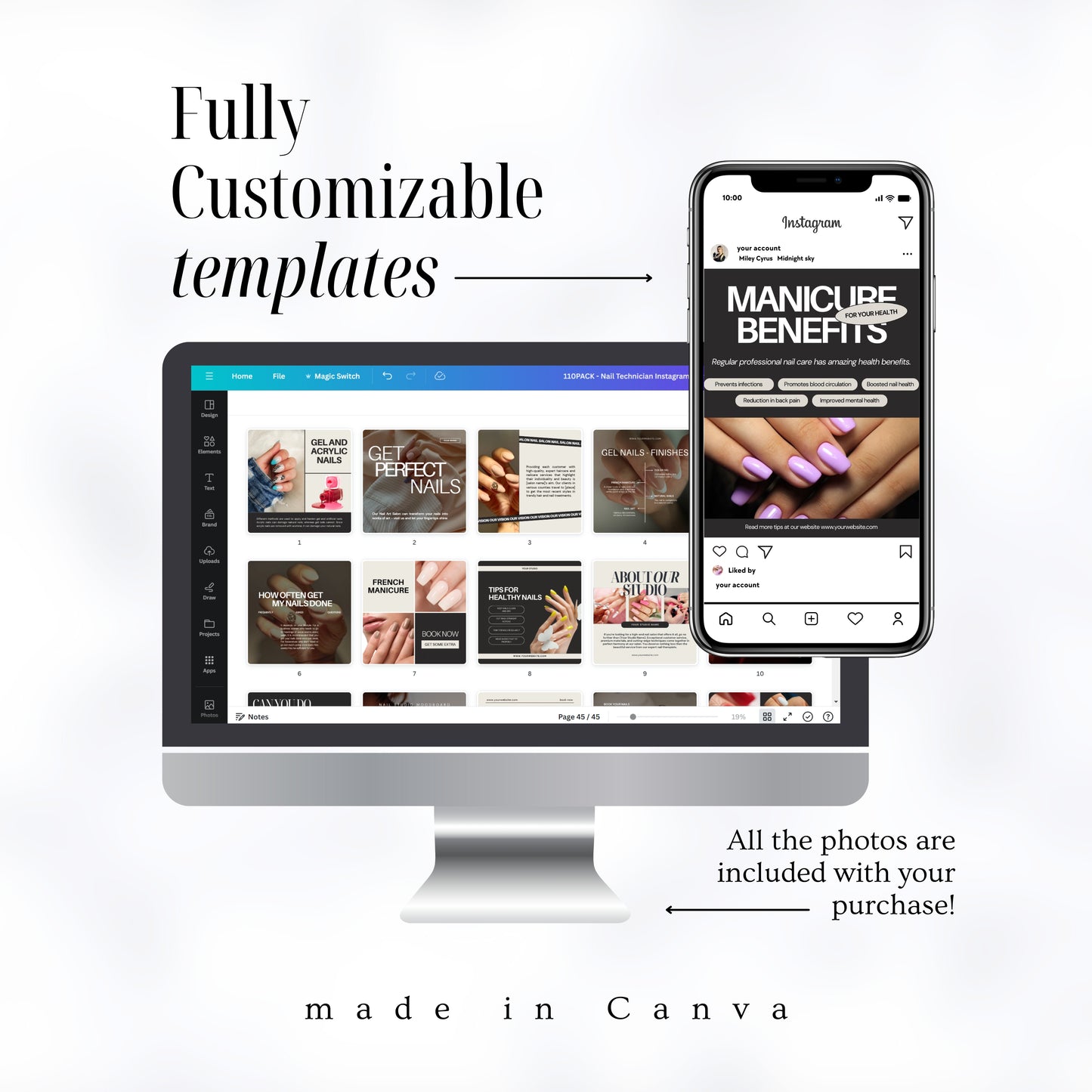 Nail Technician Instagram Templates