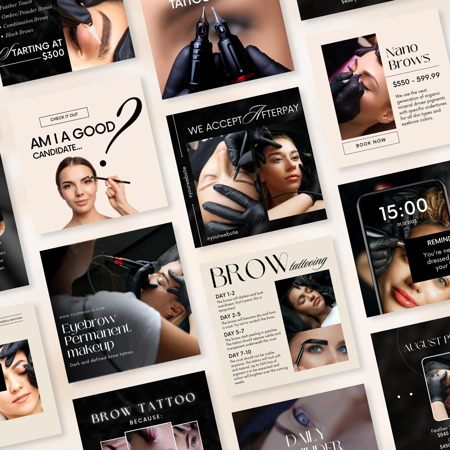 110 Eyebrow Tattoo Instagram Templates