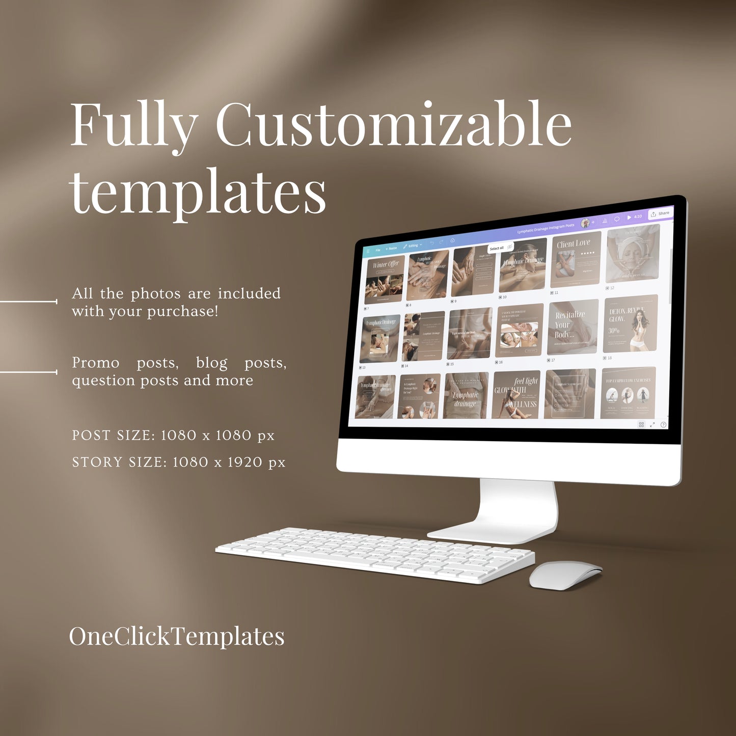 Lymphatic Drainage social media templates