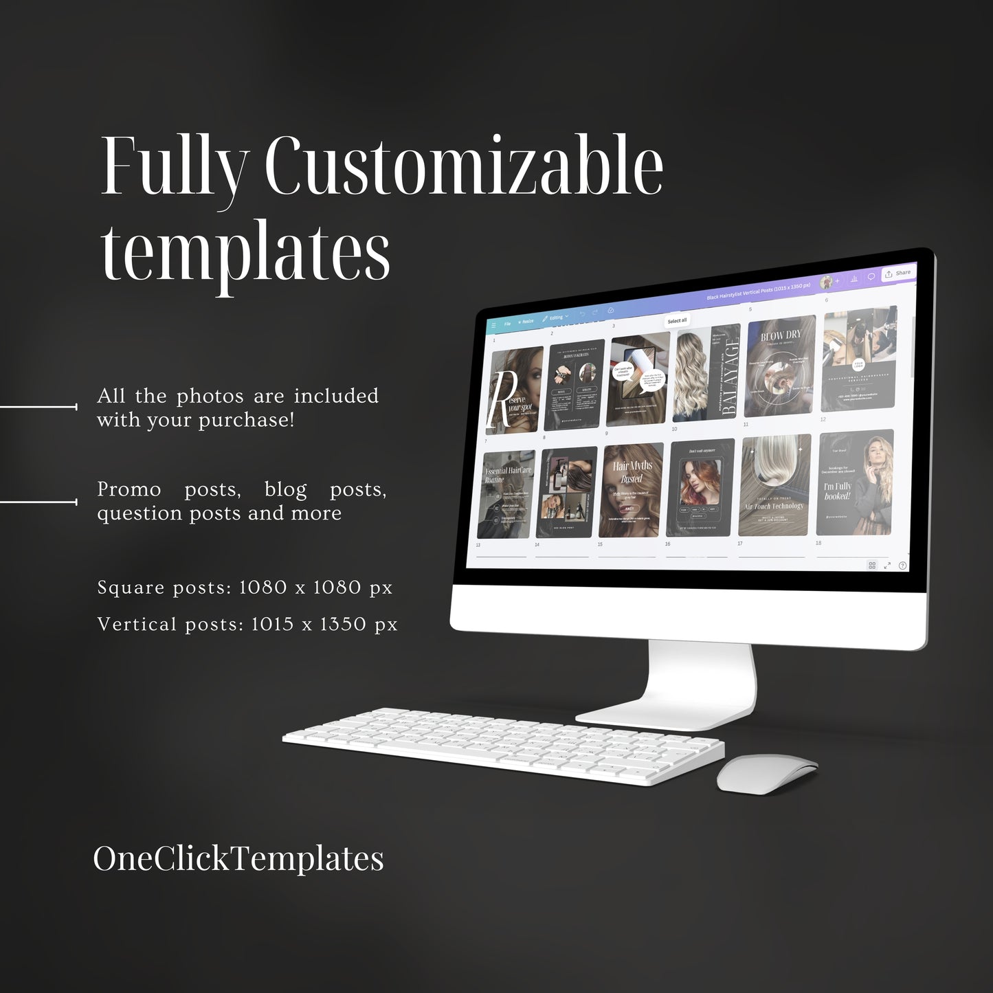 Black HairStylist Instagram Templates