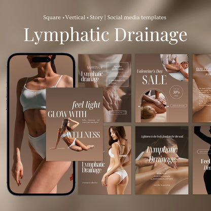 Lymphatic Drainage social media templates