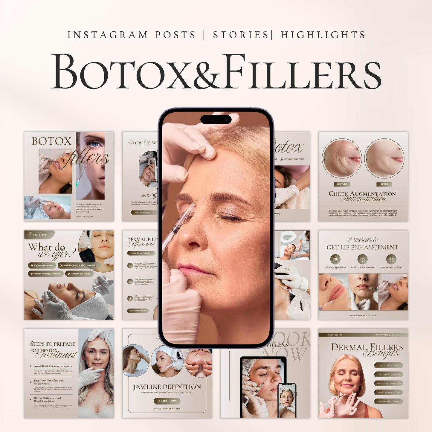Botox&Fillers Instagram Templates