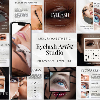 150 modèles Instagram d'artistes de cils