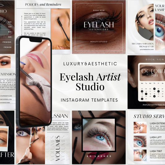 150 modèles Instagram d'artistes de cils