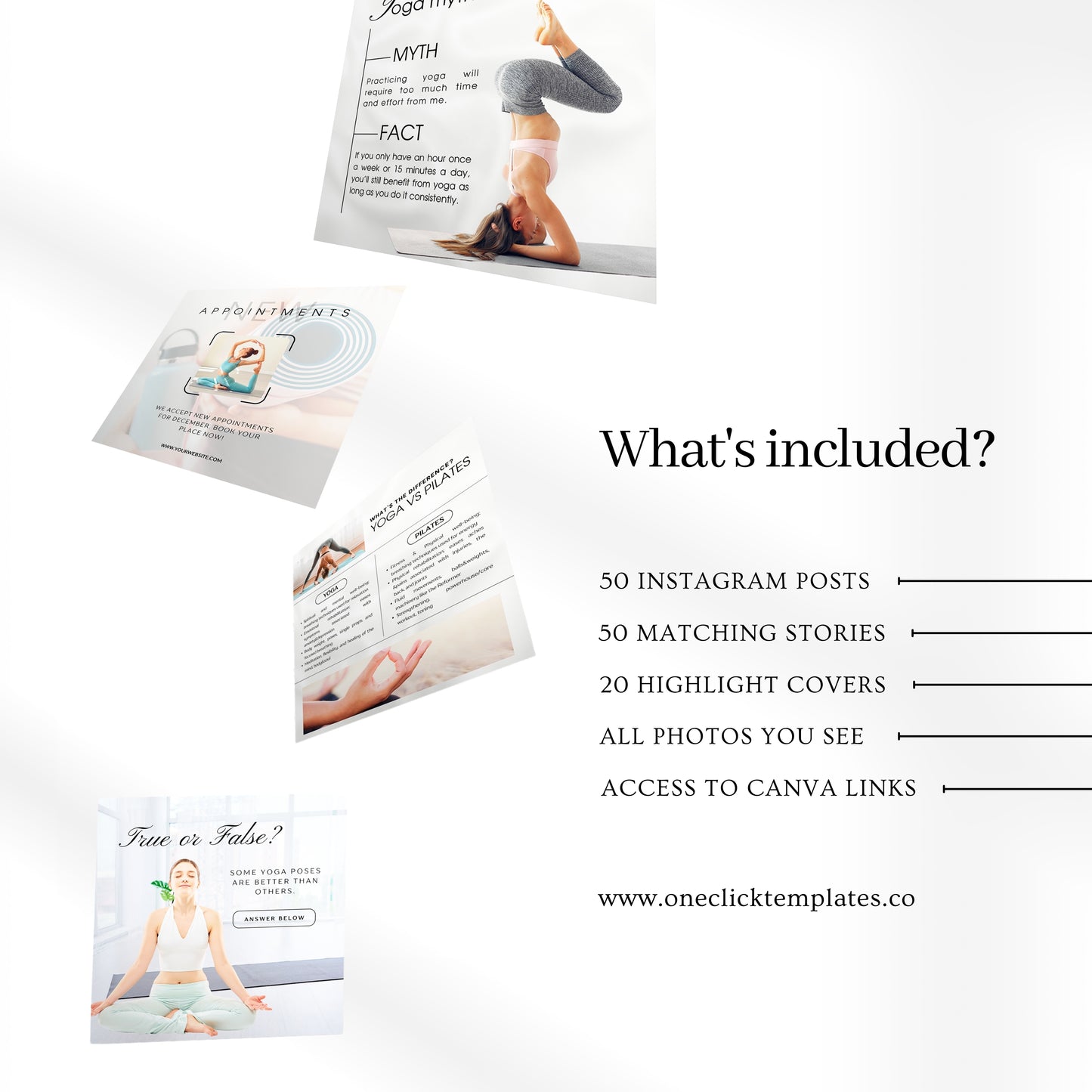 120 Yoga Coach Instagram Templates