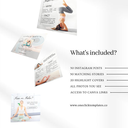 120 Yoga Coach Instagram Templates