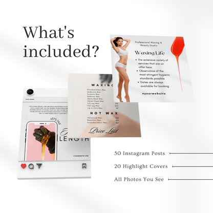 70 Waxing Instagram Templates