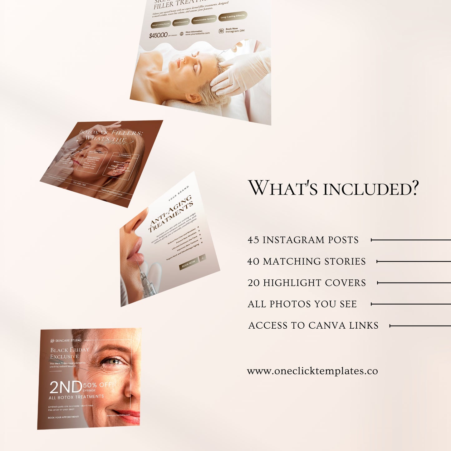 Botox&Fillers Instagram Templates