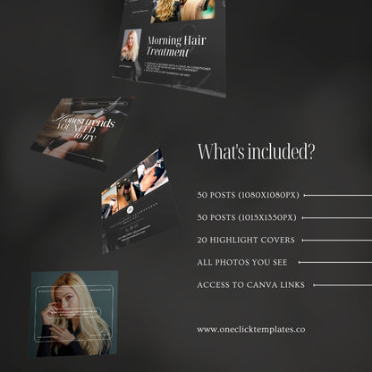 Black HairStylist Instagram Templates