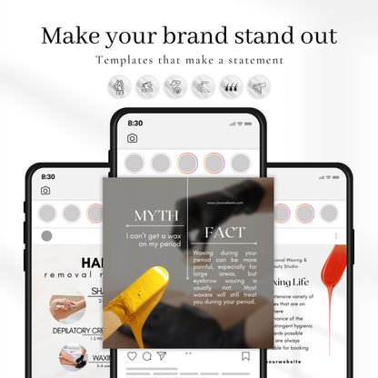 70 Waxing Instagram Templates