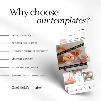 70 Waxing Instagram Templates