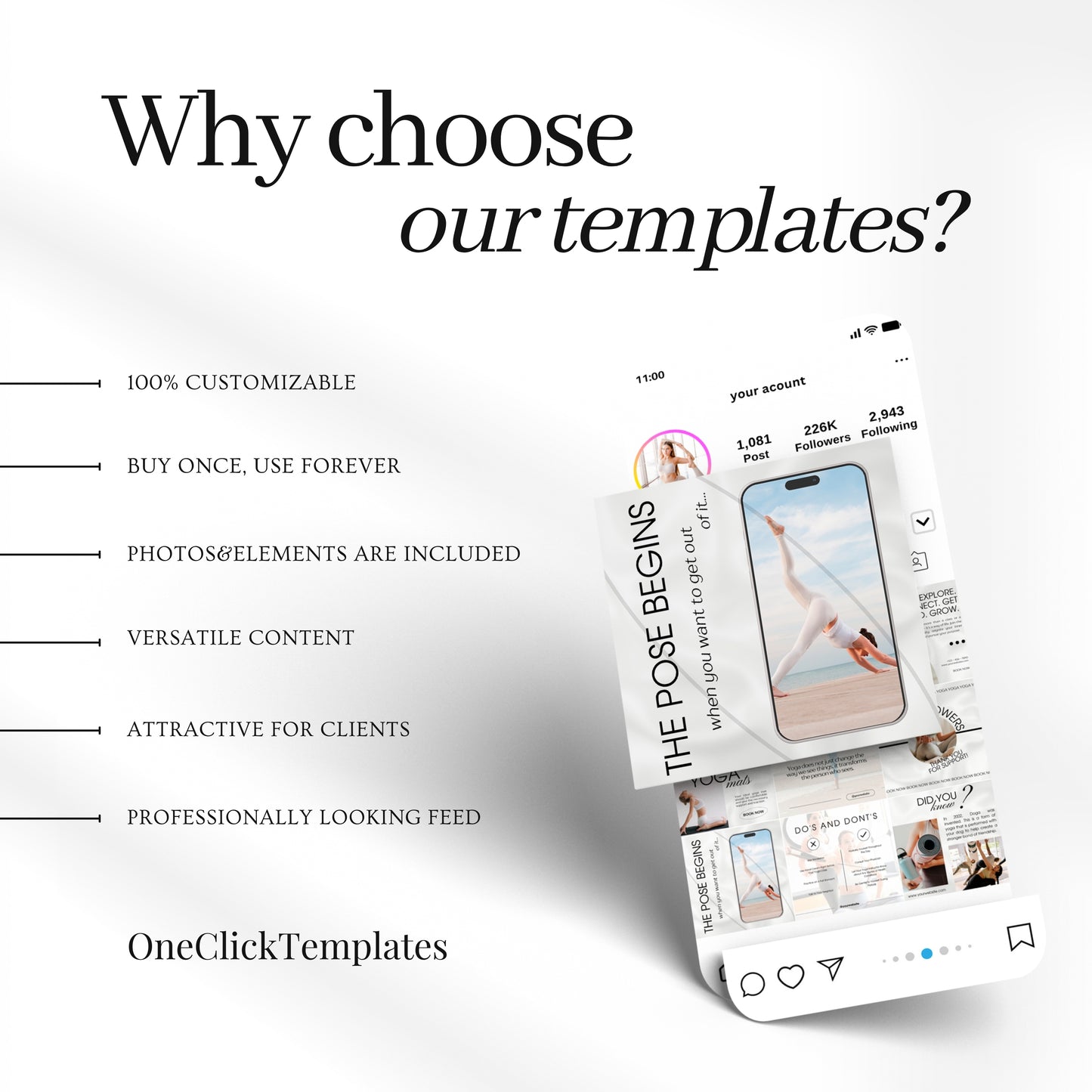 120 Yoga Coach Instagram Templates