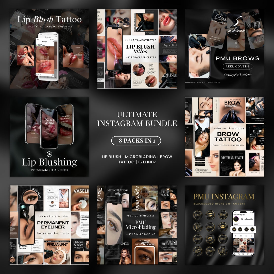 500 Permanent Makeup Instagram Bundle