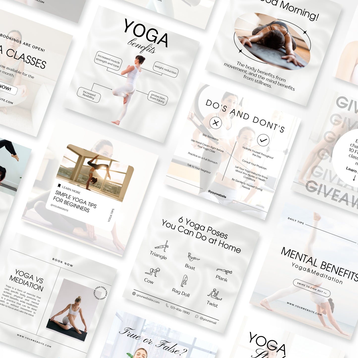 120 Yoga Coach Instagram Templates