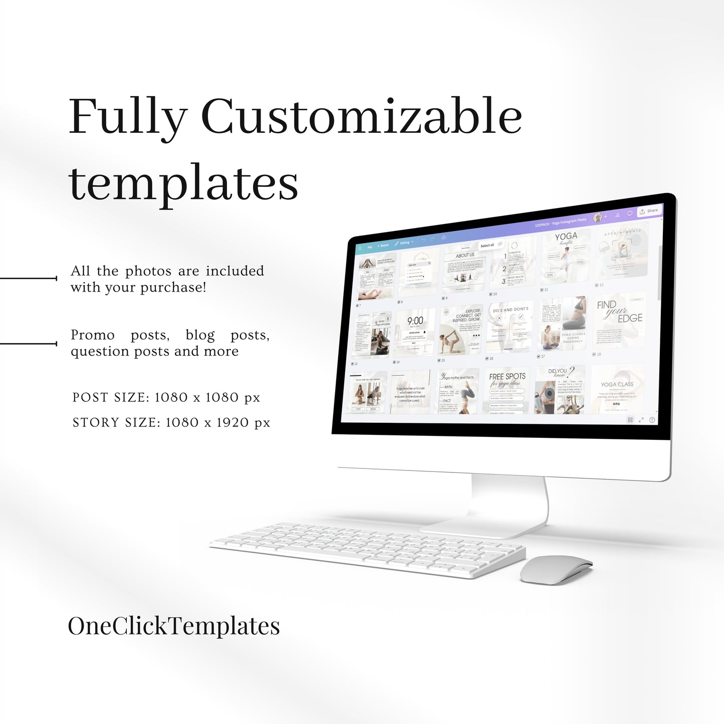 120 Yoga Coach Instagram Templates