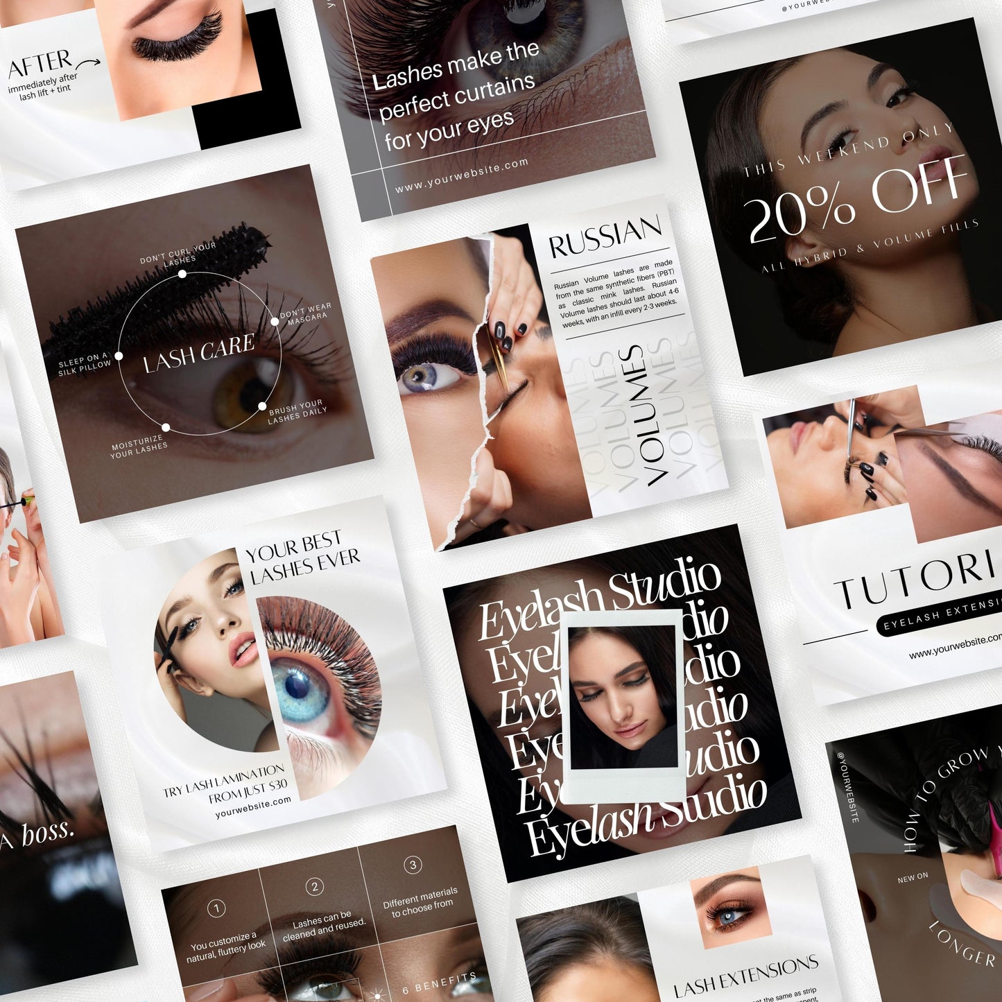 150 modèles Instagram d'artistes de cils