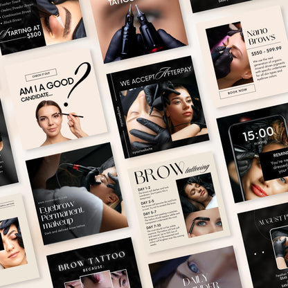 110 Eyebrow Tattoo Instagram Templates