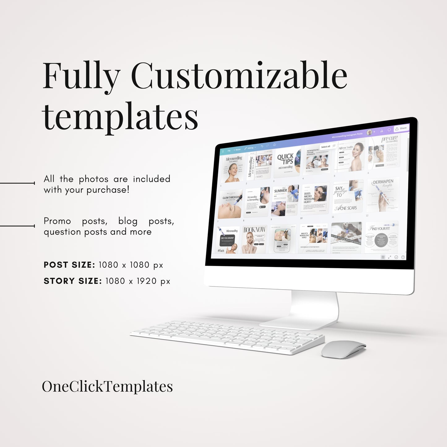 Microneedling Instagram Templates