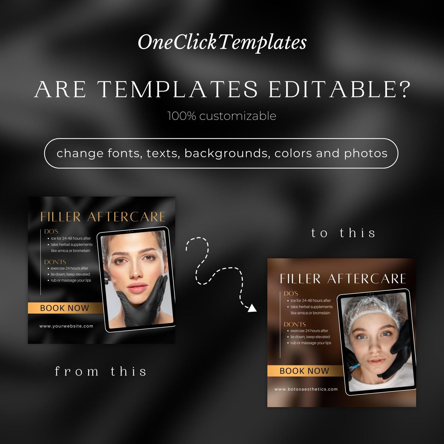 70 Gold Botox&Filler Instagram Templates